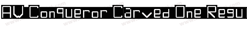 AW Conqueror Carved One Regular字体转换